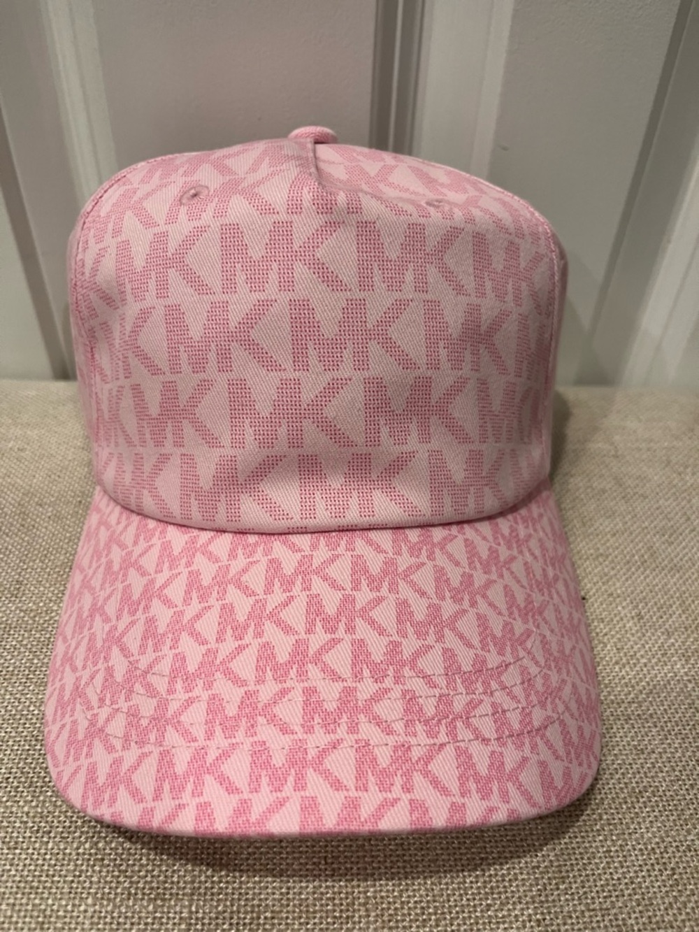 NWT Michael Kors Women's Pink MK Monogram Baseball Hat - Picture 2 of 4